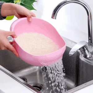 Rice washing strainer filter